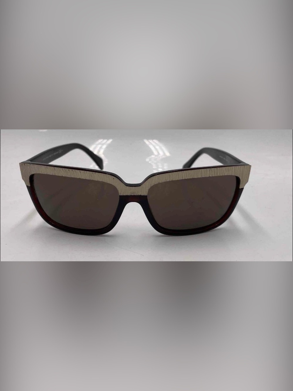 Alexander Mcqueen AMQ 4191/S Unisex black Gold Sunglasses